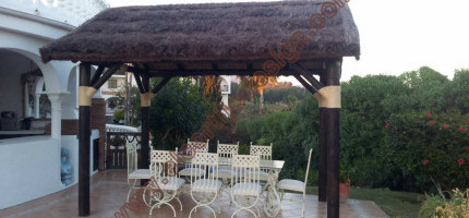 Tejado de brezo a dos aguas